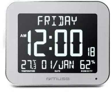 Muse | Sieninis laikrodis with Alarm Function | M-090 WMC | Baltas