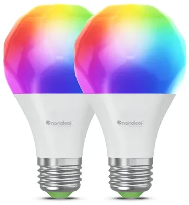 „Nanoleaf Essentials Smart A60“ lemputė „Matter WiFi“ 900 lm, 2700–6500 K, 2 vnt. pakuotė | E27 | 9 W | RGBCW