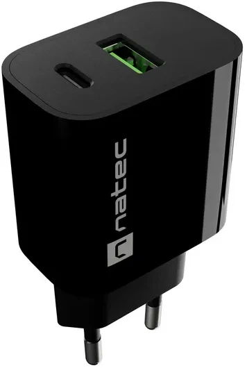 NATEC NUC-2397 mobile device charger Universal Juodas AC Fast charging Indoor