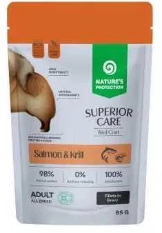 Nature's Protection Nature’s Protection SUPERIOR CARE Raudona Coat begrūdis Adult lašiša&Krill 85g