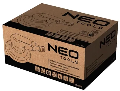 Neo Tools Šlifuoklis 150 mm pneumatinis ekscentrinis šlifuoklis, dulkių ištraukimas