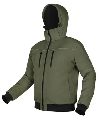 Neo Tools Striukė OUTDOOR pašiltinta striukė su gobtuvu, žalia, XXXL dydis