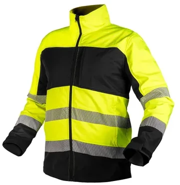 Neo Tools Geltona darbinė softshell striukė su atšvaitais, dydis XXL