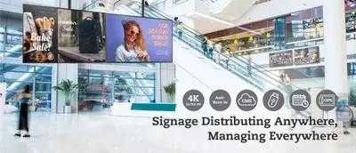 Monitorius „AG Neovo NSD-6503“ skaitmeninis informacinis plokščias ekranas 163,8 cm (64,5 colio) LCD „Wi-Fi“ 500 cd/m² 4K „Ultra HD“ Juodas Integruotas procesorius „Android 9“ 24/7