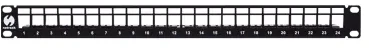 NETRACK 104-20 patch panel Keystone 19 colių 24 jungtys UTP su lentyna