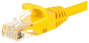 NETRACK BZPAT0P56Y pataisomasis kabelis RJ45 be kliūčių Cat 6 UTP 0,5 m geltonas