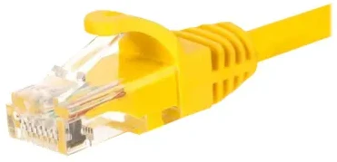 NETRACK BZPAT16Y pataisomasis kabelis RJ45 be kliūčių Cat 6 UTP 1m geltonas