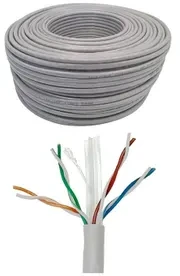 NetRack Tinklo kabelis vytos poros LAN cat 6 UTP 305 m Pilkas (LAN-GY6U-305)