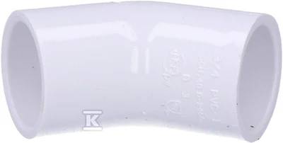 Nibco Alkūnė 417-007, PVC-U, 3/4″x45° klijuojamas vidus