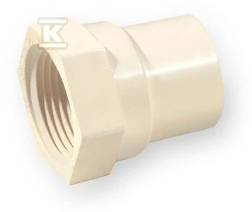 Nibco Mova 4703-007, PVC-C, 3/4″ vid. srieg/klij. vidus