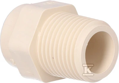 Nibco Mova 4704-005, PVC-C, 1/2″ išor. srieg./klij. vidus