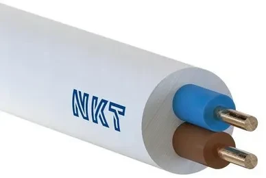 Nkt Spoka Akcyjna Elektronis kabelis H03VV-F OMY 2x1mm2 300V NKT balta 100m
