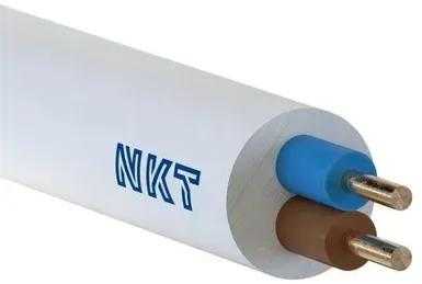 Nkt Spoka Akcyjna Elektronis kabelis H03VV-F OMY 2x1mm2 300V NKT balta 100m
