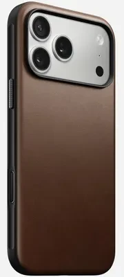 Nomad Modern Odinis dėklas, rustic ruda (Horween) - iPhone 17 Pro Max