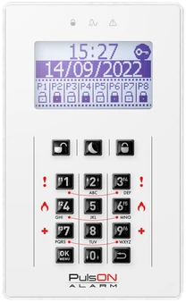 Pulson Alarm KLAVIATŪRA SIGNALIZACIJOS CENTRALEI PULSON-LCD/C-WH