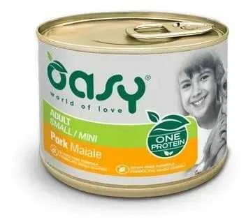 Šunų maistas - Oasy One Protein Adult Small/Mini Pork Wet Food 200g