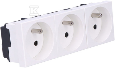 OBO Bettermann Bettermann Maitinimo lizdas M45 trigubas su / U 16A balta - 6120262