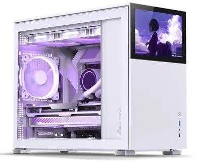 Jonsbo D31 ekrano Micro–ATX korpusas, grūdintas stiklas – balta