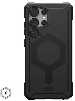UAG Urban Armor Gear ESSENTIAL ARMOR MAGNET dėklas su įmontuotu magnetiniu moduliu, skirtu SAMSUNG S25 Ultra 5G juodas