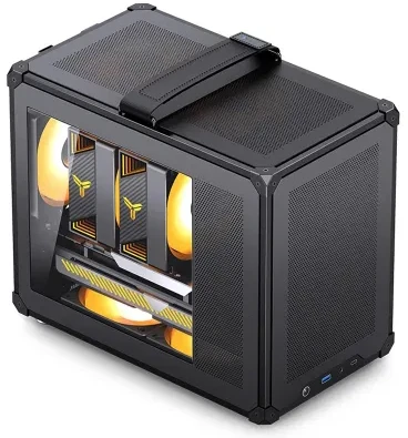 Jonsbo C6 MAX PC-kompiuterio korpusas, Mini-kompiuterio korpusas, Micro-ATX, Tempered Glass – juodos spalvos