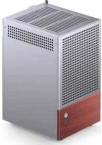 Jonsbo T6 kompiuterio korpusas, Mini-Tower, Mini-ITX, grūdintas stiklas, mediena – Sidabrinis