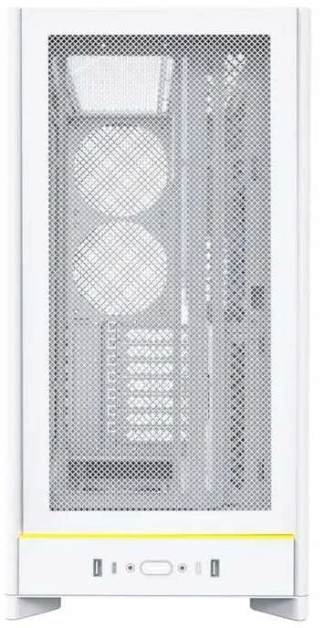 Montech HS01 PC-kompiuterio korpusas, Midi-Tower, ATX, aRGB, Tempered Glass – baltos spalvos