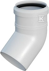 Onnline 45 laipsnių kanalizacijos alkūnė DN80