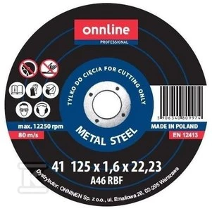 Onnline Plieninis skydas 125X1,6X22