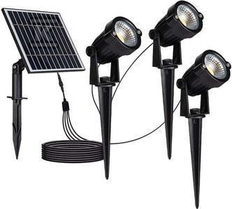 V-tac Rinkinys- 3x1,2W įsmeigiami lauko šviestuvai, juodi, su saulės baterija