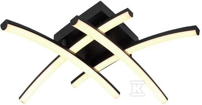Lubinis šviestuvas V-tac 24W LED paviršinis šviestuvas, juodas, 3000K
