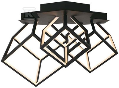 Lubinis šviestuvas V-tac 46W LED paviršinis šviestuvas, juodas, 3000K, dimeriuojamas