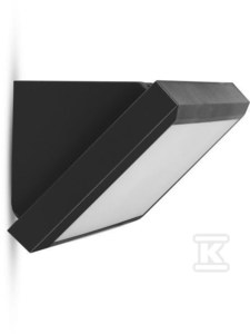 Sieninis šviestuvas V-tac 12W LED sieninis lauko šviestuvas, juodas, 3000K