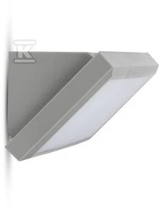 V-tac 12W LED sieninis lauko šviestuvas, pilku korpusu, 3000K, IP65