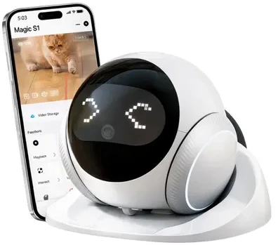 Opti Inteligentny robot su kamera mobilną - 1080p APTI (APTI-PET1-TUYA)