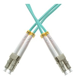 QOLTEC 54075 optinis patchcord LC/UPC – LC/UPC daugiamodis 50/125 OM3 dvipusis 1m