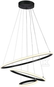 V-tac 32W LED pakabinamas šviestuvas, juodu korpusu, 3000K