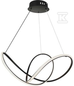 V-tac 49W LED pakabinamas šviestuvas, juodas, 3000K, dimeriuojamas