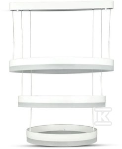 V-tac 86W LED pakabinamas šviestuvas, baltas, 3000K, dimeriuojamas