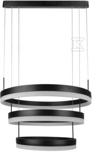 V-tac 86W LED pakabinamas šviestuvas, juodas, 3000K, dimeriuojamas