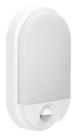 Sieninis šviestuvas Orno NEFRYT LED 10W, sodo šviestuvas su judesio jutikliu 140°, 800lm, IP54, 4000K, baltas