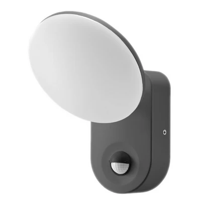 Sieninis šviestuvas Orno RIOLIT LED 15W, sodo šviestuvas su judesio jutikliu, 1100lm, IP65, 4000K, pilkas
