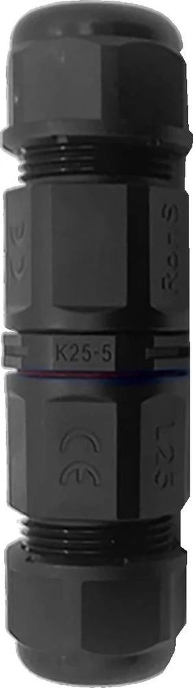Konektor Tiesus kabelinis jungiklis su greito prijungimo jungtimi IP68, 5x4mm2, 400V/20A