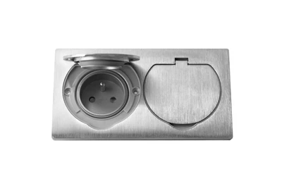 Orno Įleidžiamas kištukinis lizdas 2x250V OR-AE-1398, inox