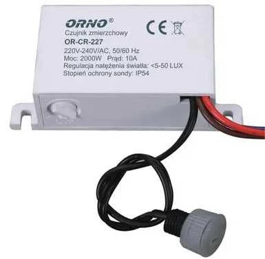 ORNO TWILIGHT jutiklis SU LAUKO MINI ZONDU, 2000W