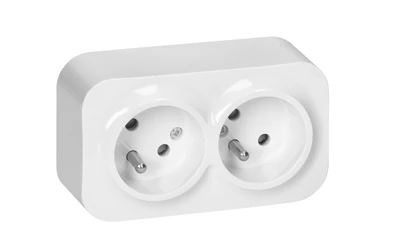 Orno Dvigubas „ToDo“ lizdas 2x2P+Z, 16A/230VAC, IP20, baltas