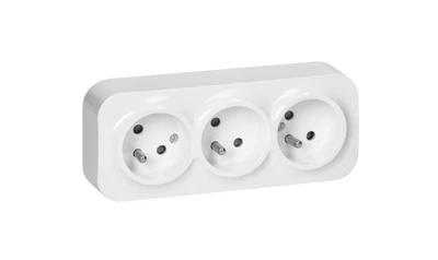 Orno Lizdas Trigubas „ToDo“ lizdas 2P+Z IP20, 16A, 230V AC, baltas