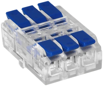 Orno Złączka 3 laidų, dvipusė kompresinė instaliacinė jungtis; bet kokiam 0,75–4 mm² laidui; IEC 250 V / 32 A; 9 vnt. pakuotė.