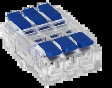 Orno Złączka 3 laidų, dvipusė kompresinė instaliacinė jungtis; bet kokiam 0,75–4 mm² laidui; IEC 250 V / 32 A; 9 vnt. pakuotė.