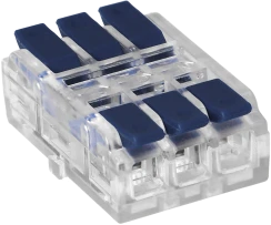 Orno Złączka 3 laidų kompresinė instaliacinė jungtis, dvipusė; bet kokiam 0,75–4 mm² laidui; IEC 250V/32A; 4 vnt. lizdinėje pakuotėje.