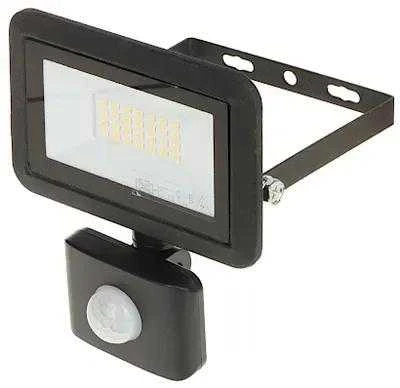 Orno FARO S LED prožektorius su PIR 20W, 1600lm, IP44, 4000K, aliuminis + stiklas